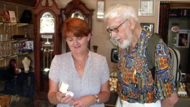 In 2008 Janice Ganly from Hepworth Jewellers in Abbott St helped Ron Beardwood choose a diamond ring for he and his wife's 60th wedding anniversary. Photo: Ron Beardwood