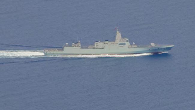 Chinese warships ran live-fire drills in the Tasman Sea last month. Picture: Supplied