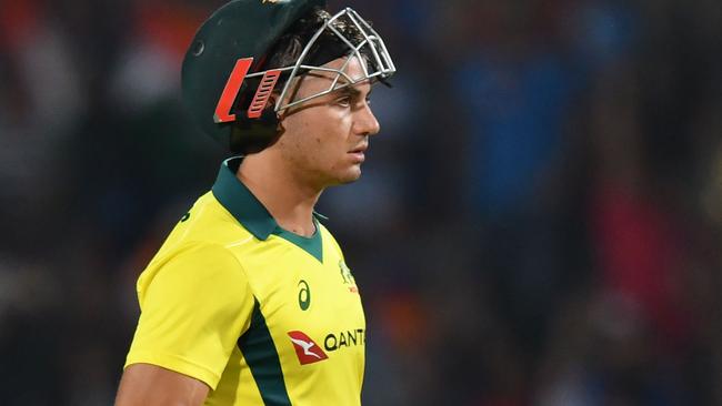 Marcus Stoinis couldn’t quite get the Aussies home.