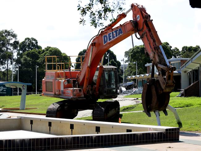 The pool was demolished in April last year to make way for the Western Sydney Stadium. Picture: Peter Kelly