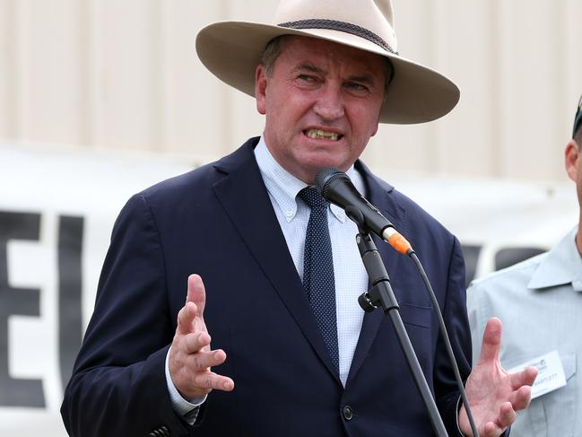 Wimmera Field days 2019Barnaby Joyce opens the field days with Chris Bartlett president of the field days watching onPicture: ANDY ROGERS