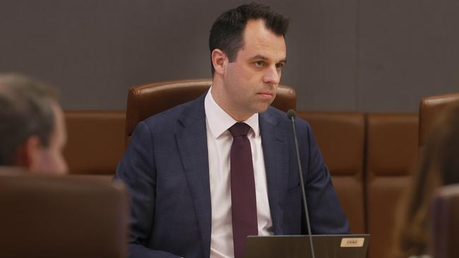 Josh Willie Labor member for Clark. UTAS Financial Position inquiry at parliament. Picture: Nikki Davis-Jones