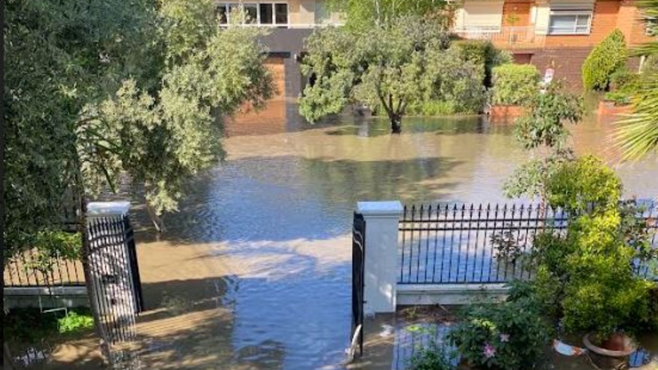 The floods broke the banks of the Maribyrnong River and inundated hundreds of houses. Picture: Supplied