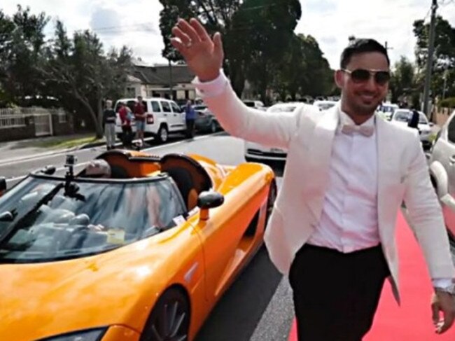 Salim Mehajer had many luxury cars on his wedding day.