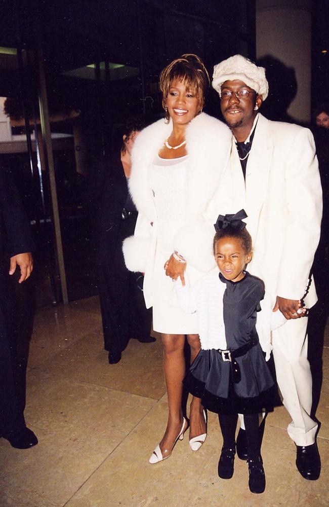 Still together ... Whitney Houston, Bobby Brown and their daughter Bobbi Kristina in happier times. Picture: Jeff Kravitz/FilmMagic, Inc