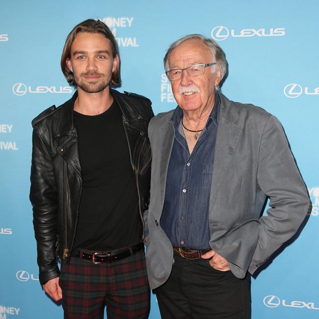 George Negus and his son Serge at the opening night of the 2017 Sydney Film Festival held at the State Theatre. Picture: Richard Dobson