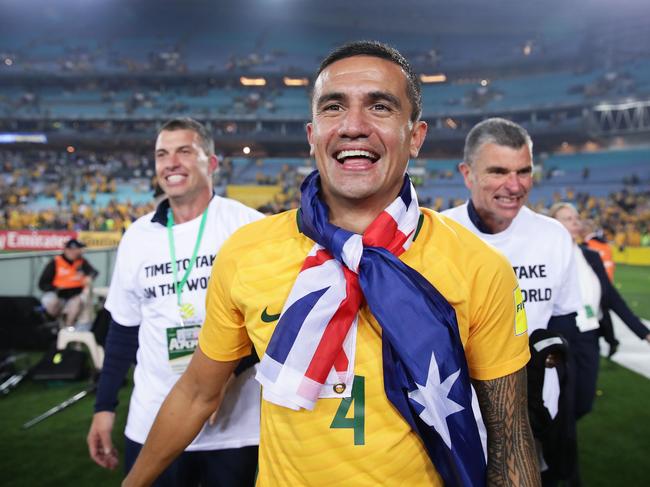 Tim Cahill has issued a warning to the current Socceroos not to get complacent in their World Cup qualifications. Picture: Getty