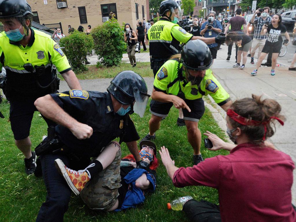 Police and protesters have lashed as demonstrations continue throughout the country. Picture: Joseph Prezioso/AFP