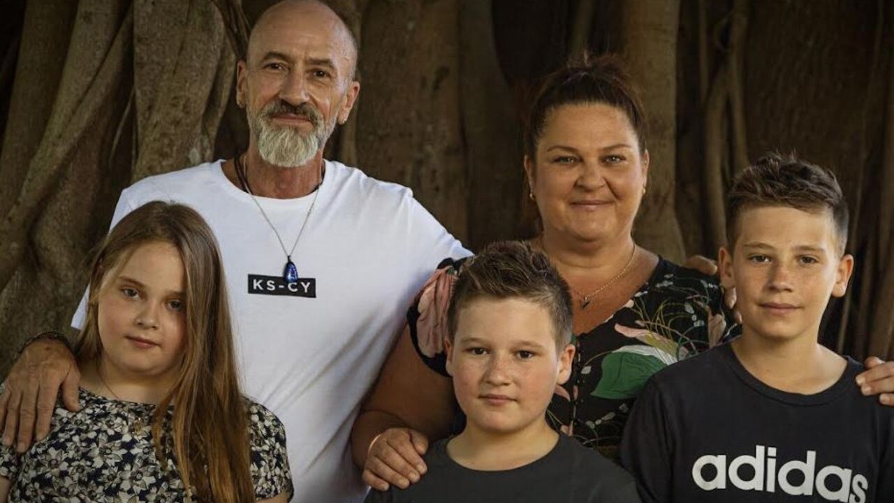 Venessa Whitehead, pictured with her family, says reinfection is a worry for her twin boys who returned from a school camp with the virus and took a month to recover. Picture: Supplied