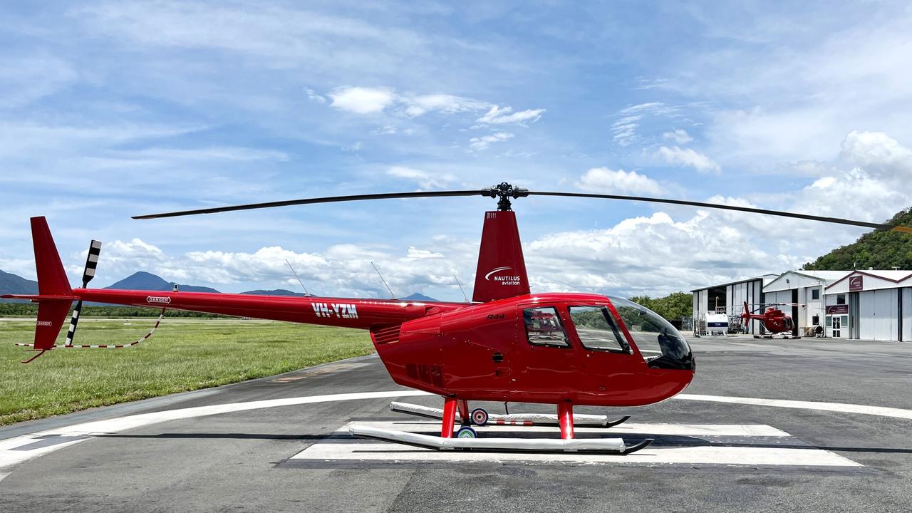 A Nautilus Aviation R44 helicopter.