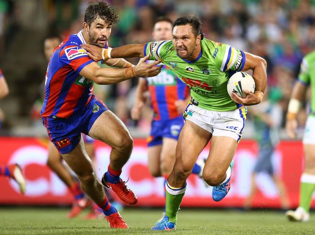 Jordan Rapana should run riot against the Warriors’ defence. Picture: Getty Images