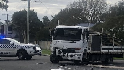 The truck driver, a 32-year-old man, was uninjured. Picture: VICSES supplied via NCA NewsWire