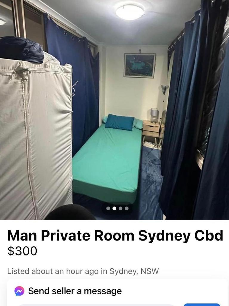 ‘Man Private Room Sydney Cbd,’ the ad read. Picture: Facebook