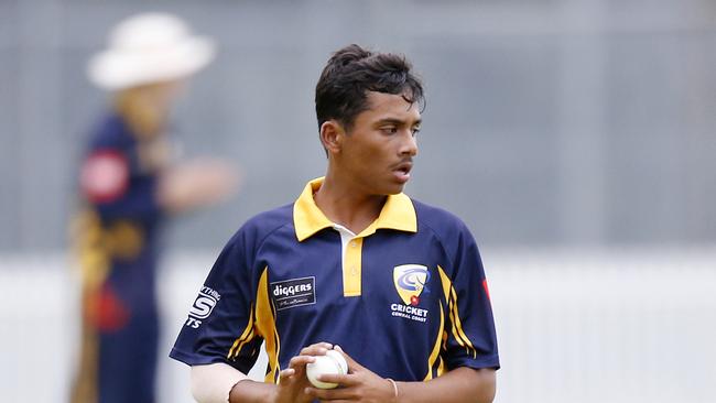 Central Coast bowler Sairam Patil. Picture: John Appleyard