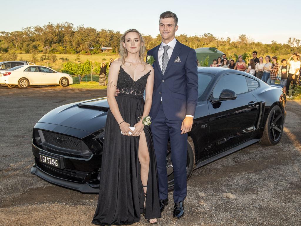 Dusty Dukes and Elijah Logan. Mary MacKillop Catholic College formal at Rosalie House. Thursday, November 18, 2021. Picture: Nev Madsen.