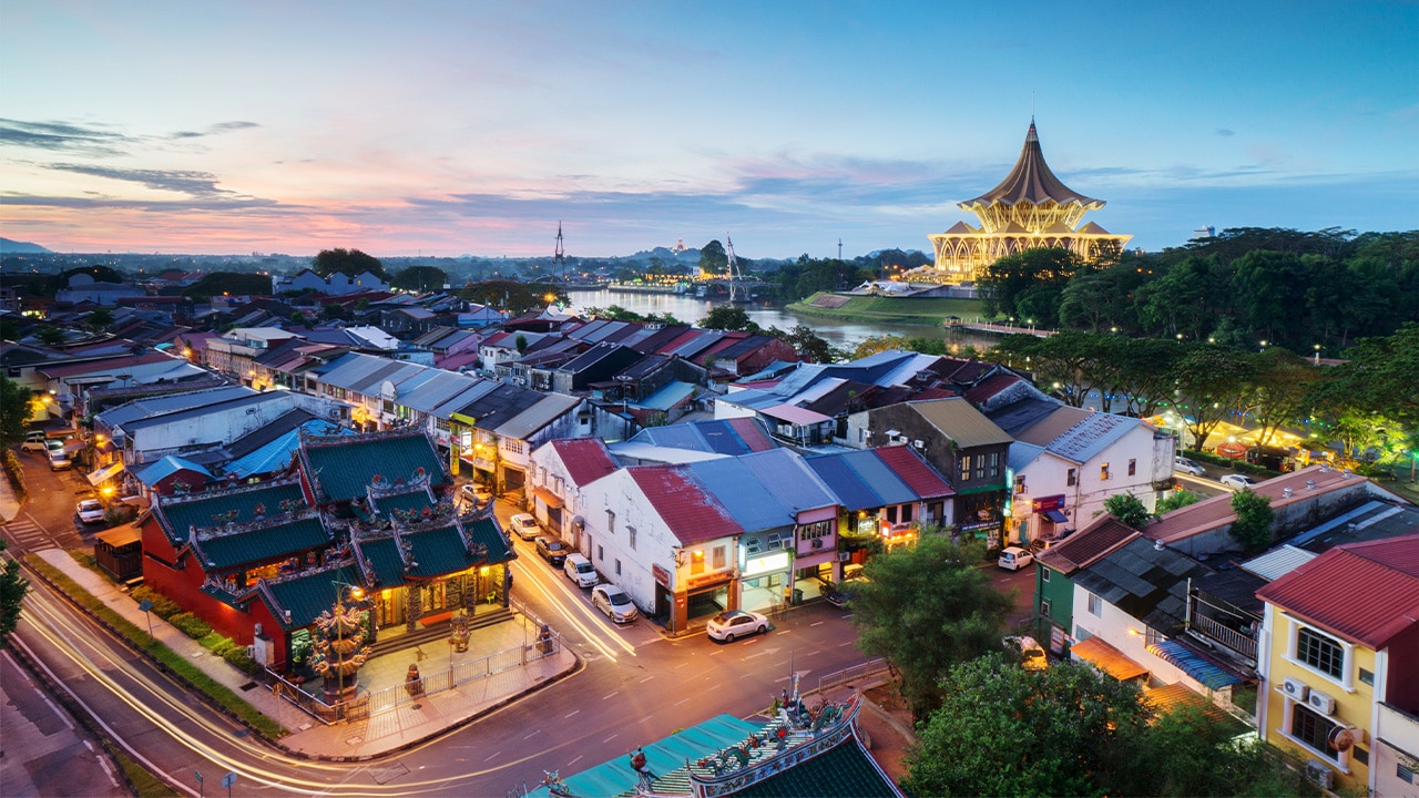 '<h3>The hot spot: Kuching, Borneo</h3>
<p>Kuching means cat in Malay and you can expect lots of cat statues and interesting architecture, plus orangutans at the Semenggoh Nature Reserve.</p>
<p><strong>Where to stay:</strong> The <a href='https://travel.escape.com.au/accommodation/detail/pullman-kuching?HotelCode=03126370' target='_blank' rel='noopener'>Pullman Kuching</a> is an affordable five-star hotel with a swimming pool, spa and views of the city and Sarawak River.</p>
<p><strong>Book a tour:</strong> To the Bako National Park where you can see proboscis and silver leaf monkeys, bearded pigs and more.</p>
<p><strong>Tip:</strong> Malaysia has special Tourist Police to help travellers. Look out for the letter I on the shirt pockets of their dark-blue uniforms.</p>'