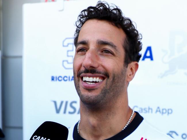 SHANGHAI, CHINA - APRIL 18: Daniel Ricciardo of Australia and Visa Cash App RB talks to the media during previews ahead of the F1 Grand Prix of China at Shanghai International Circuit on April 18, 2024 in Shanghai, China. (Photo by Peter Fox/Getty Images) (Photo by Peter Fox/Getty Images)