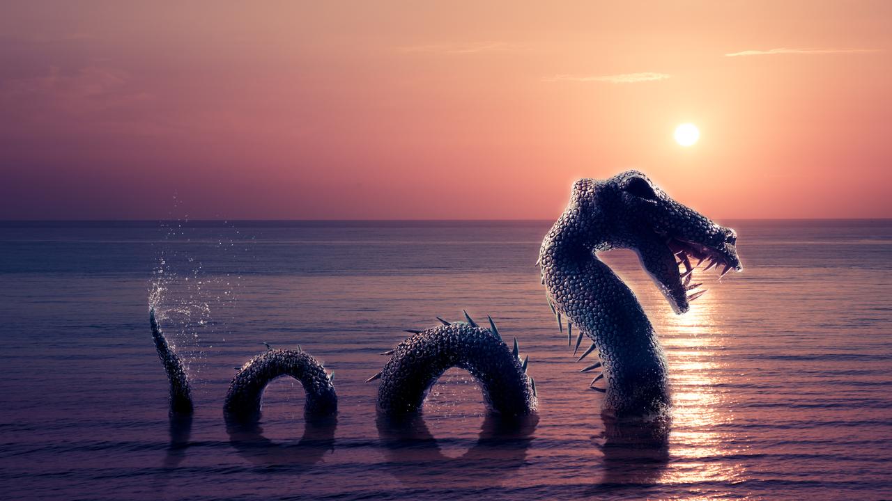 Artist’s impression of Nessie, the Loch Ness monster.