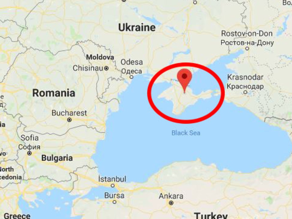 Russia's stealthy war in the Crimea is just one of the threats facing Australia. Picture: Google Maps