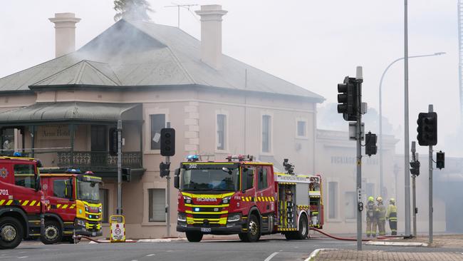 Fire has destroyed the Buckingham Arms Hotel at Walkerville. 16 November 2024. Picture Dean Martin