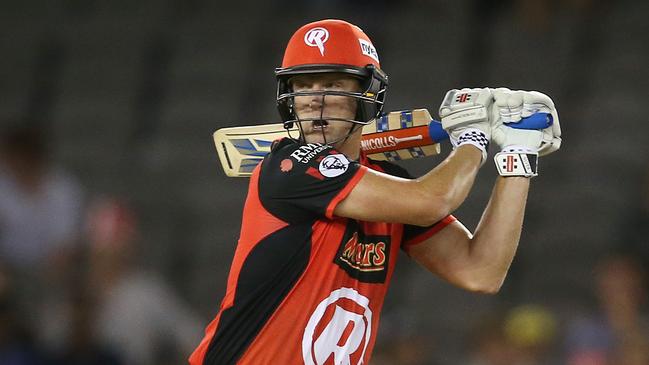 Cameron White in action during the BBL semi-final against Sydney Sixers at Marvel Stadium. Picture: Michael Klein