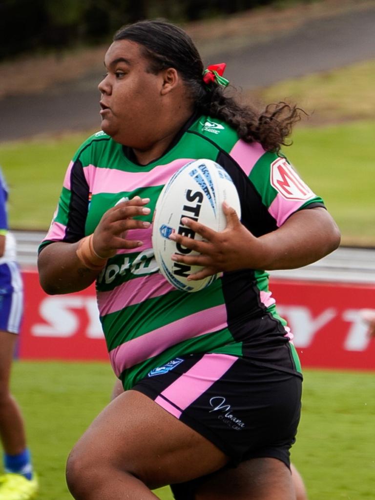 Yilara Widders has turned plenty of heads with her robust running game in the Tarsha Gale Cup. Picture: Nikki Baird