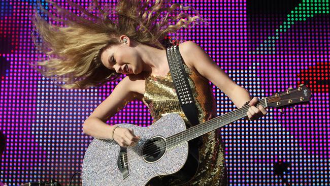  A young Taylor Swift at the Sound Relief charity concert at SCG. Picture: Ella Pellegrini