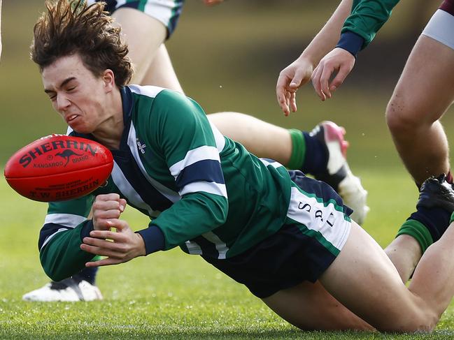 St Patrick’s College’s Oliver Hannaford looks to have a big future. Photo by Daniel Pockett/AFL Photos/via Getty Images