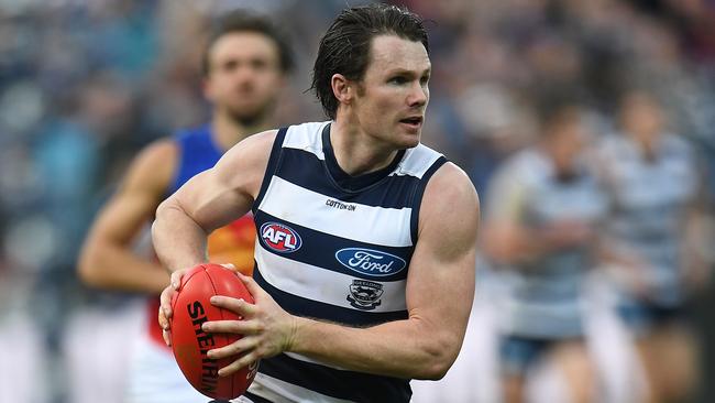 Patrick Dangerfield racked up the most inside 50s and centre bounce clearances. Picture: AAP