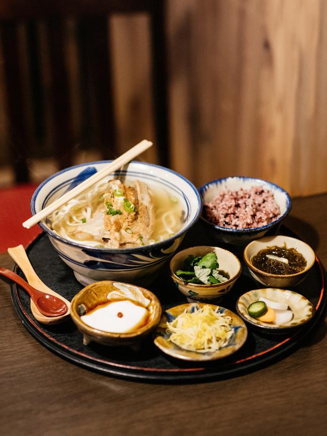 Traditional Ryukyuan lunch at Nuchigafu in Okinawa. Picture: Elise Hassey.