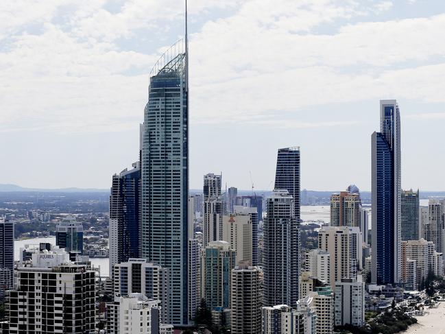 The Surfers Paradise Skyline and Gold Coast Skyline, Q1 and Soul. Picture: JERAD WILLIAMS