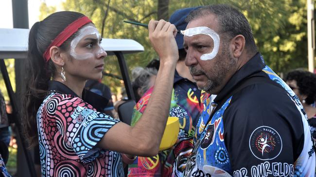 Thousands of Territorians who took part in the 2023 NAIDOC march in Darwin, which saw the highest number of marchers the Territory has seen. Picture: Sierra Haigh