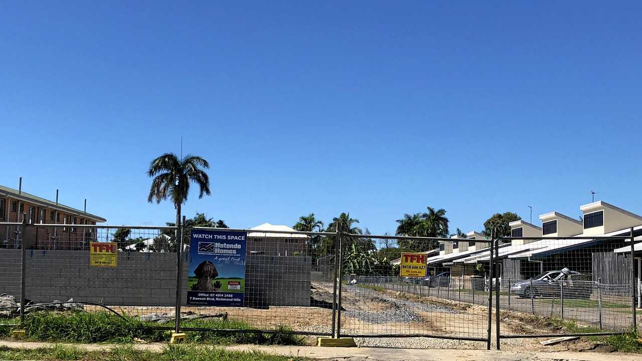 Construction of new townhouses under way at Prospect Street. Picture: Melanie Plane