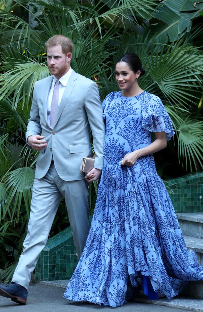 Prince Harry and Meghan leaving the residence of King Mohammed VI of Morocco. Photo: Yui Mok — Pool/Getty Images