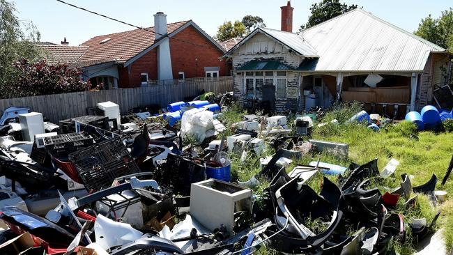 Is this the worst front yard in Melbourne in MacGregor St, Malvern East. Picture: Nicole Garmston