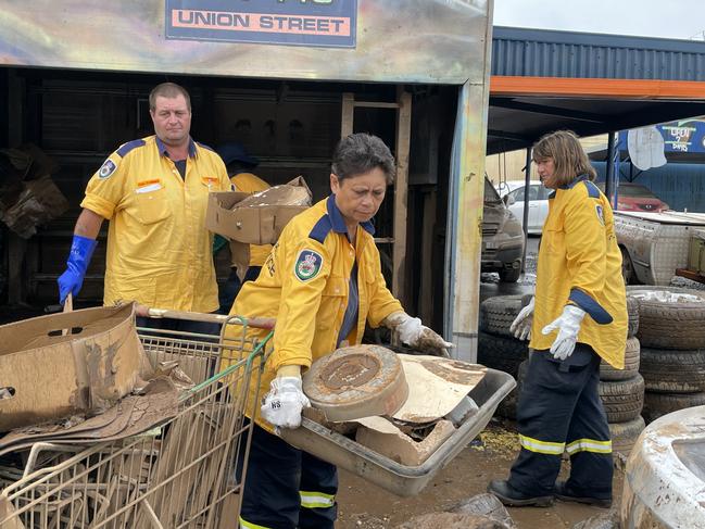 The clean up in South Lismore.