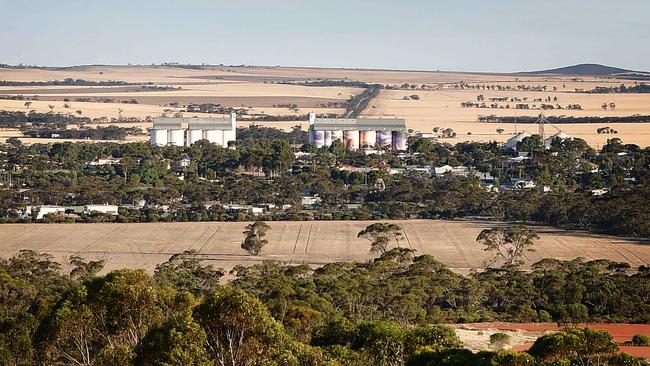 The agricultural town of Kimba, seen from White's Knob lookout. Picture: Bianca De Marchi