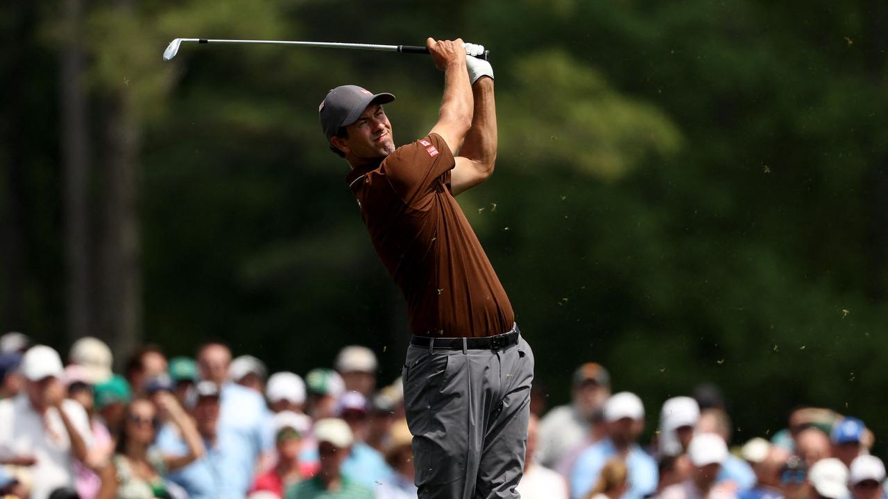 Adam Scott fired a four-under par 68 in the opening round of the US Masters. Picture: Getty Images