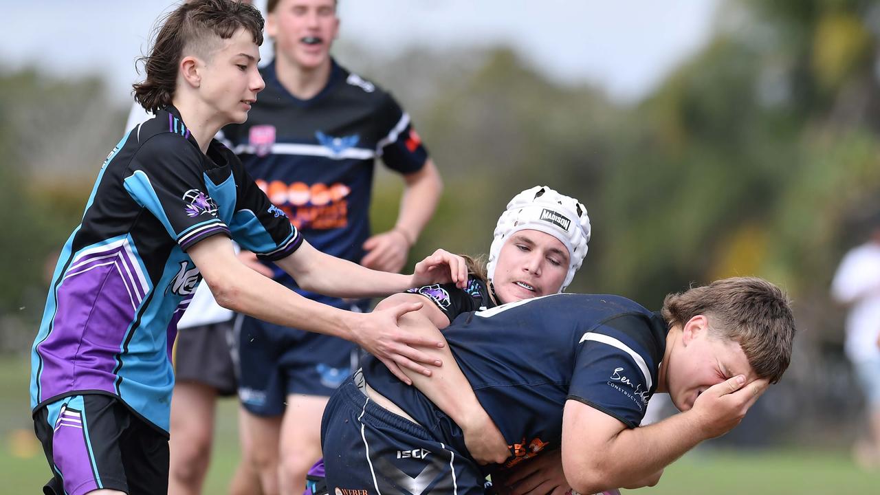 RUGBY LEAGUE: Justin Hodges and Chris Flannery 9s Gala Day. Caloundra State High V Meridan State College, year 10. Picture: Patrick Woods.