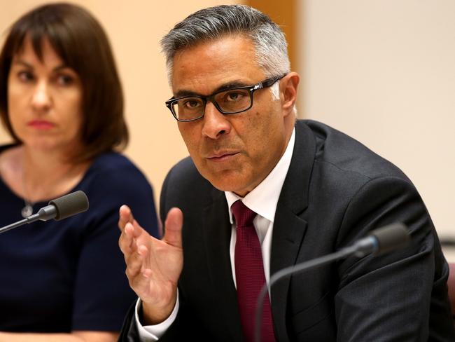 Australia Post chief Ahmed Fahour at a Senate estimates hearing in February. Picture Kym Smith