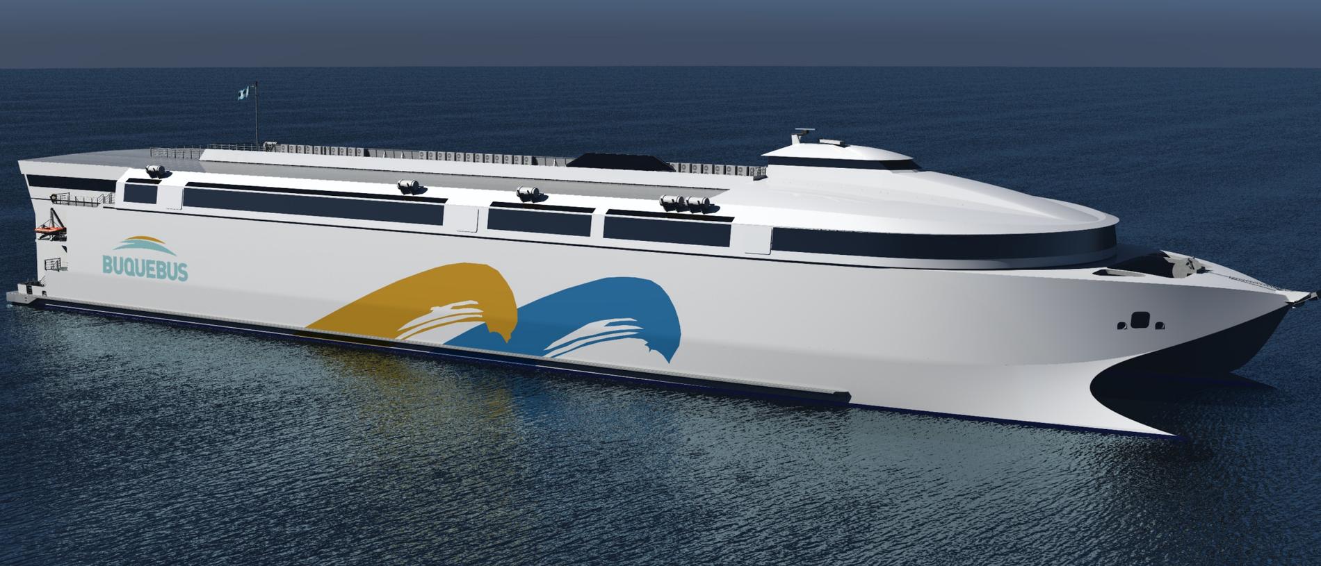 Early designs of the electric powered ferry Incat is set to clinch a deal on to build for South American customer Buquebus.