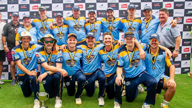 Pictured: Far North Fusion. Bulls Masters Country Challenge grand final at the Gabba 2024. Supplied by Bob Jones/Queensland Cricket/Bulls Masters.