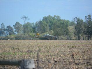 The fixed-wing aircraft crash landed into trees on a property after the plane failed to maintain altitude on a fertiliser run at Dalby about 5am Friday.