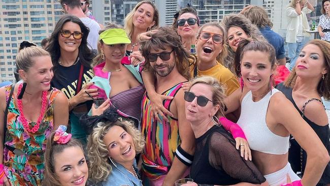 Chris Hemsworth's assistant Aaron Grist has a star-studded birthday bash. Pictured former Home and Away star Kate Ritchie (right), Elsa Pataky (2-R) and Lauren Phillips (centre) Picture: Instagram