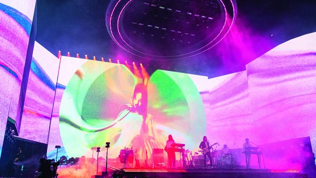 Tame Impala performs during Coachella in April last year. Picture: Timothy Norris/Getty Images