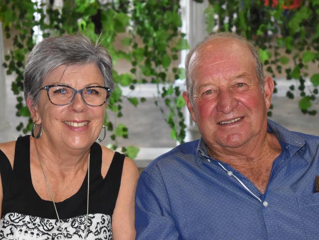 Locals Ross and Terri at the Italian long lunch, February 25, 2024.