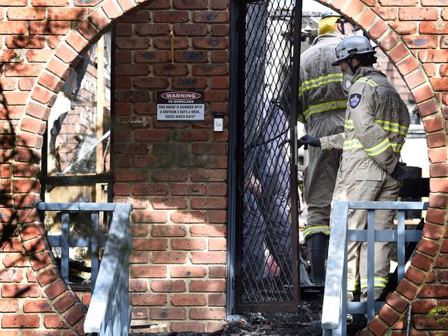 The fire broke out about 6.40pm on Sunday. Picture: Andrew Henshaw