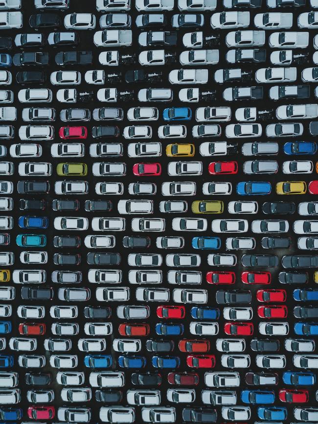 Aerial photograph of Kiama’s Car Import Holding Yard. South Coast of NSW. Picture: @Itchban/ Supplied.