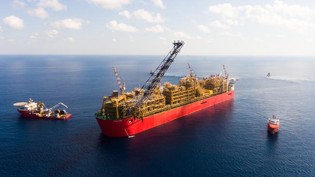 The Prelude floating LNG facility during commissioning. Picture: Supplied.