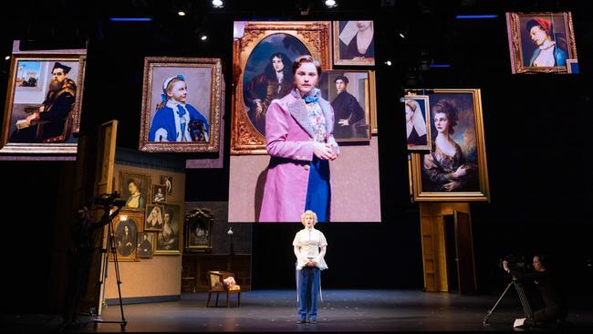 Eryn Jean Norvill, and her many likenesses, in The Picture of Dorian Gray. Picture: Daniel Boud.